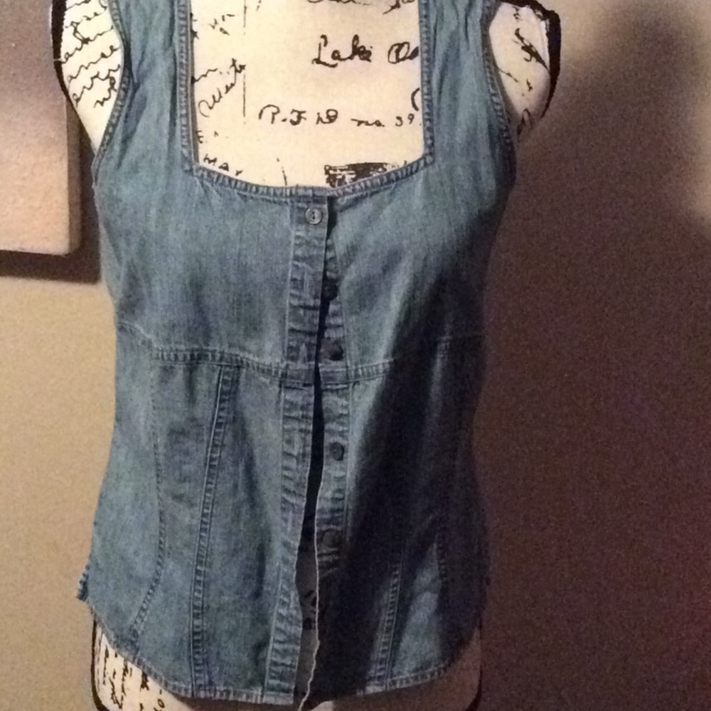 Blue jean vest